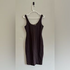L'agence Women's Sleeveless Dark Aubergine Bodycon Midi Dress | Size S